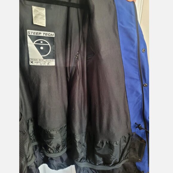 VTG The North Face Steep Tech Scot Schmidt Ski Jacket Mens XL Black Blue Gray - Picture 7 of 14